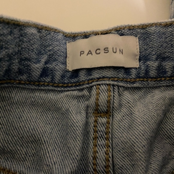 Pacsun Blue jeans Stretch High rise Bootcut Size 27 Raw Hem Faded - Picture 3 of 8
